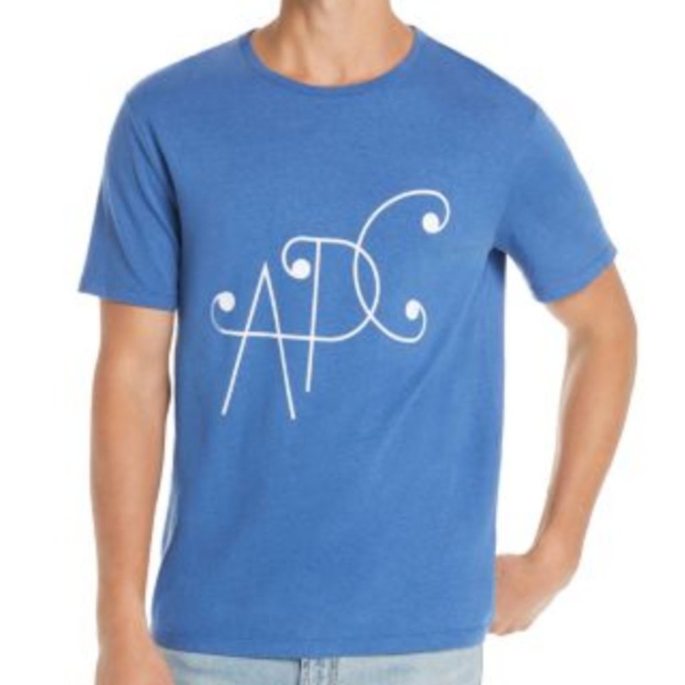 A.P.C. Blue Short Sleeve Tee - Picture 5 of 6